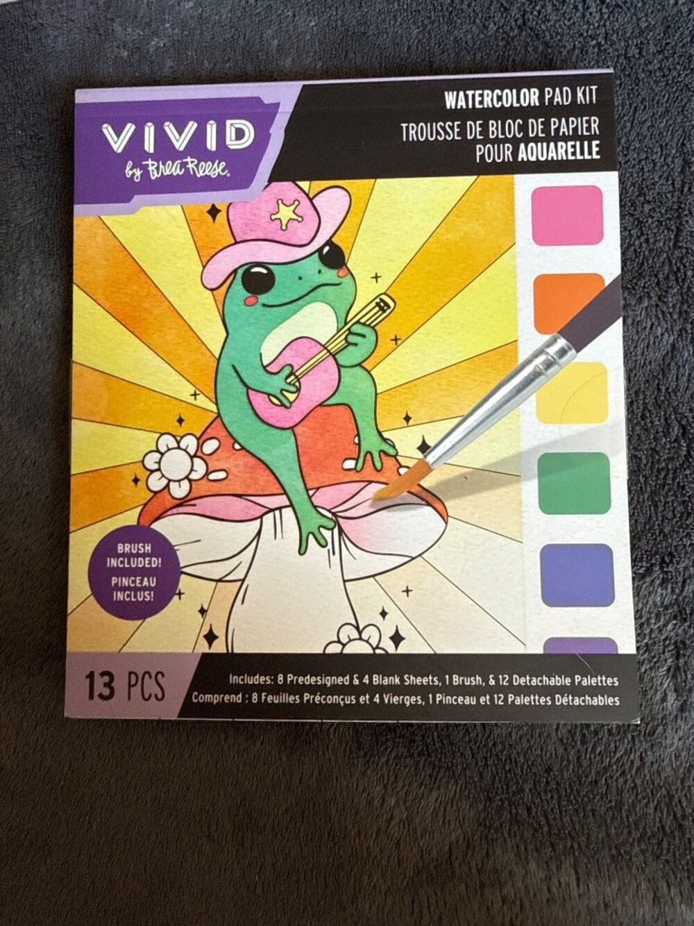 Vivid By Brea Reese Watercolor Pad Kit - 13 Pcs With Brush Detachable Palette Pr